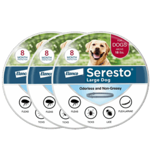 Seresto Flea and Tick Collar for Large Dogs – 8-Month Protection Over 18 lbs