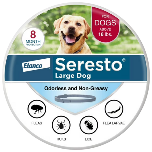 Seresto Flea and Tick Collar for Large Dogs – 8-Month Protection Over 18 lbs